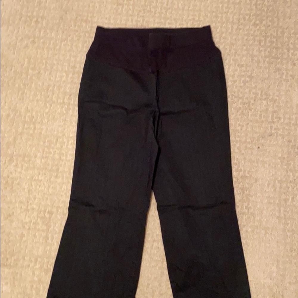 Duo low panel maternity black khakis